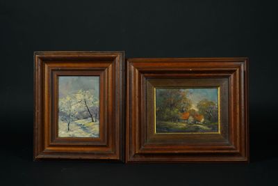 Roger KEIFLIN (né en 1949) Réunion de deux tableaux comprena…