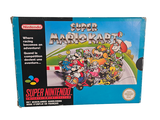 une image représentant une boîte du jeu « Mario Kart » sur Super Nintendo