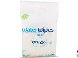 a bag of water wipes sitting on top of a white surface