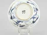 chinese blue and white porcelain plate on stand, 20th century