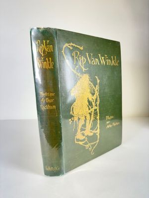 Le livre est vert et doré, avec l'image d'un homme à cheval.