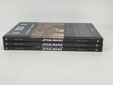 three star wars books stacked on top of each other on a white surface