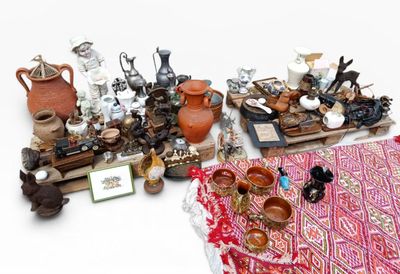 a lot of items that are sitting on a table