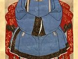 une image représentant un tableau où l'on voit un homme assis sur une chaise rouge
