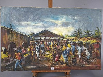 ECOLE MODERNE Scène de marché africain
