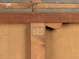 a close up of a piece of wood with a sign on it