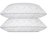 a pair of pillows on a white background