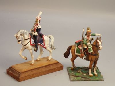 Figurines d'artistes - Empire - 54 mm, lancier et dragon à c…