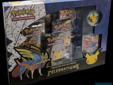 une boîte de cartes Pokémon avec l'image d'une figurine de Pokémon