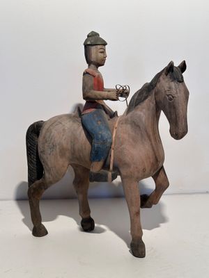 593. Cavalier, Art populaire XXe siècle.