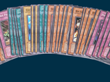 a lot of cards that are on the table