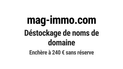 Nom de domaine mag-immo.com. Catégorie: Immobilier.