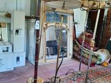 two lamps that are sitting on a rug in a living room