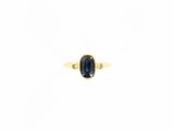 Bague ovale en saphir et diamant