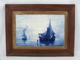 a picture of a painting on the wall of a boat