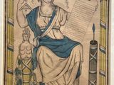 une image représentant un tableau où l'on voit une femme assise sur un trône