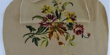 Tapisserie d'Aubusson - Garniture de fauteuil - Dossier :49 X 45 ...