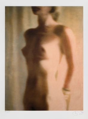 painting of a nude woman standing in front of a window