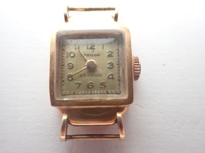 PHYLOS, montre de dame en or, poids : 8,1 grs Tel - Photo 1