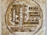 une image représentant un dessin d'un cercle orné d'un motif