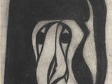 l'image d'un dessin en noir et blanc représentant le visage d'une femme