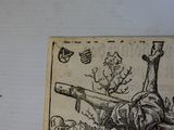 le dessin d'un homme sur une croix, tracé sur une feuille de papier