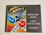 a picture of a manual for a game called marble madness