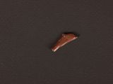 a small piece of chocolate sitting on top of a black surface