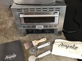 an image of a toaster oven sitting on top of a table