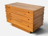 an image of a wooden chest of drawers on a white background