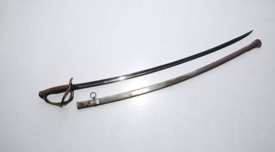 a close up of two swords on a white surface