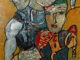 une image d'un tableau représentant un homme et une femme sur un cheval