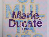 a book with a picture of a blue and yellow pattern on it