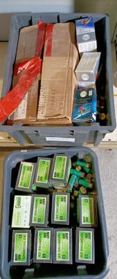 many boxes of food sitting on the counter