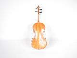 an old violin sitting on top of a white surface