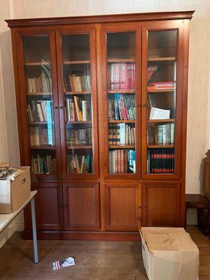 une bibliothèque contenant de nombreux livres dans une pièce