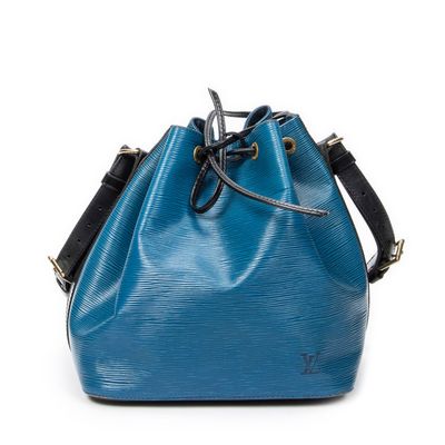 louis vuitton blue epi leather bucket bag
