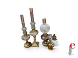 a lot of different types of candles on a white background