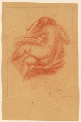 une image représentant le dessin d'une femme nue assise sur le dos