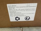 an image of a box with a sticker on it sitting on the ground
