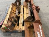 a wooden pallet with a couple of tools on top of it