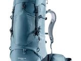 the backpack is blue and has two straps on it