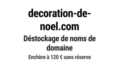 Nom de domaine decoration-de-noel.