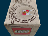 a cardboard box with a drawing of a horse and a rope on it