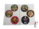 a book with a bunch of different types of beer labels on it