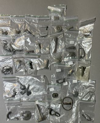a lot of items that are in bags on the table