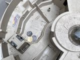 a model of a star wars millennium war vehicle on display