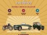 une affiche annonçant un salon de voitures anciennes en France