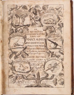 SEVERINO (Marco Aurelio). De recondita abscessum natura. Fra… - Photo 1
