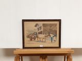 a picture of a painting on a wooden table